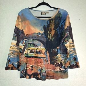 Vintage 90s Take Two T-shirt Size XL Scene Sequin Top